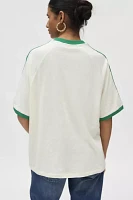 Boston Oversized V-Neck Graphic Tee