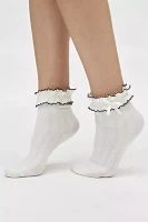 Applique Femme Ruffle Sock