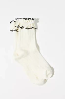 Applique Femme Ruffle Sock