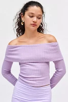 Silence + Noise Whitney Foldover Long Sleeve Top
