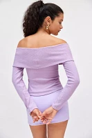 Silence + Noise Whitney Foldover Long Sleeve Top