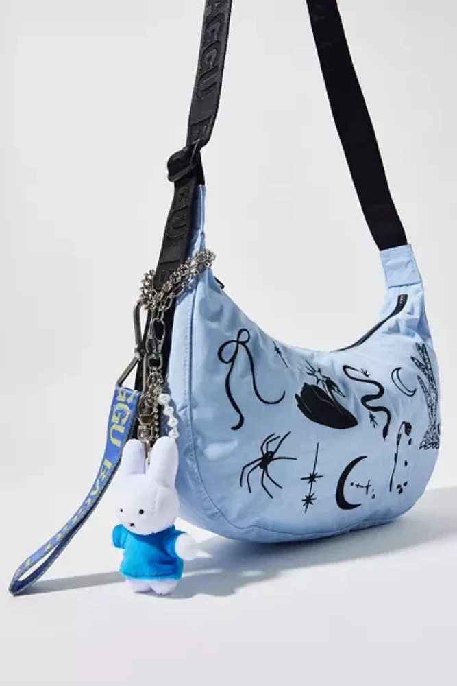 BAGGU Embroidered Ballet Icons Nylon Crescent Bag