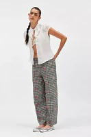 Kimchi Blue Critter Embroidered Wide Leg Pant