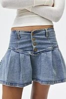 Kimchi Blue Annabeth Drop Waist Denim Mini Skirt