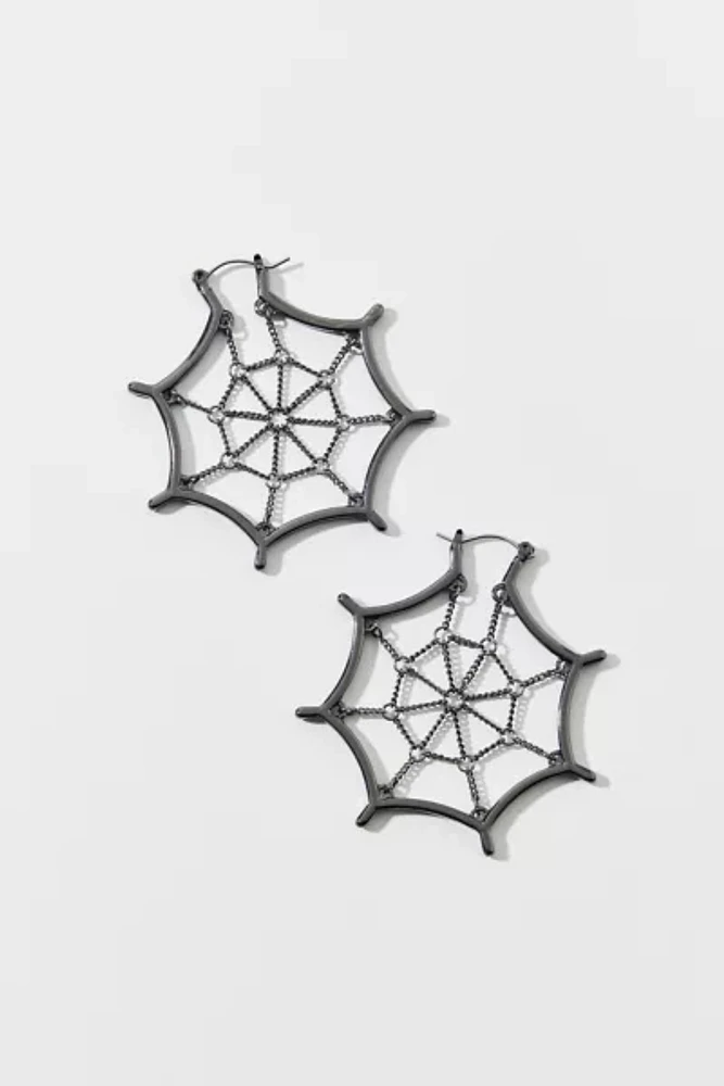 Spiderweb Hoop Earring