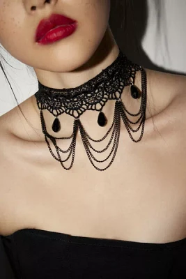 Clarice Drippy Lace Choker Necklace