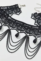 Clarice Drippy Lace Choker Necklace