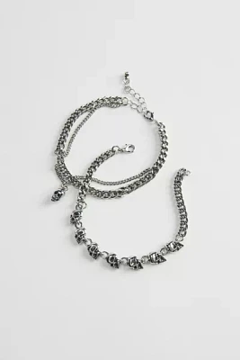 Skull & Chain Bracelet Set