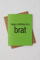 Brat Birthday Card