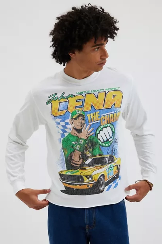 WWE John Cena Graphic Cropped Long Sleeve Tee