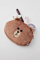 Line Friends Bear Plushie Makeup Bag