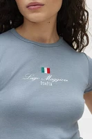 Italia Embroidered Graphic Baby Tee