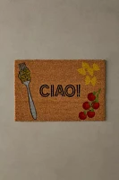 Ciao! Slogan Text Coir Doormat