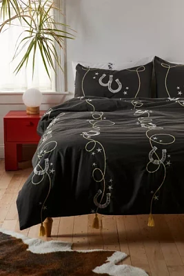 Jolene Horseshoe Embroidered Duvet Cover