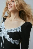 For Love & Lemons Rosaleen Knit Top