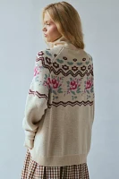 For Love & Lemons Ski Lodge Zip-Up Sweater