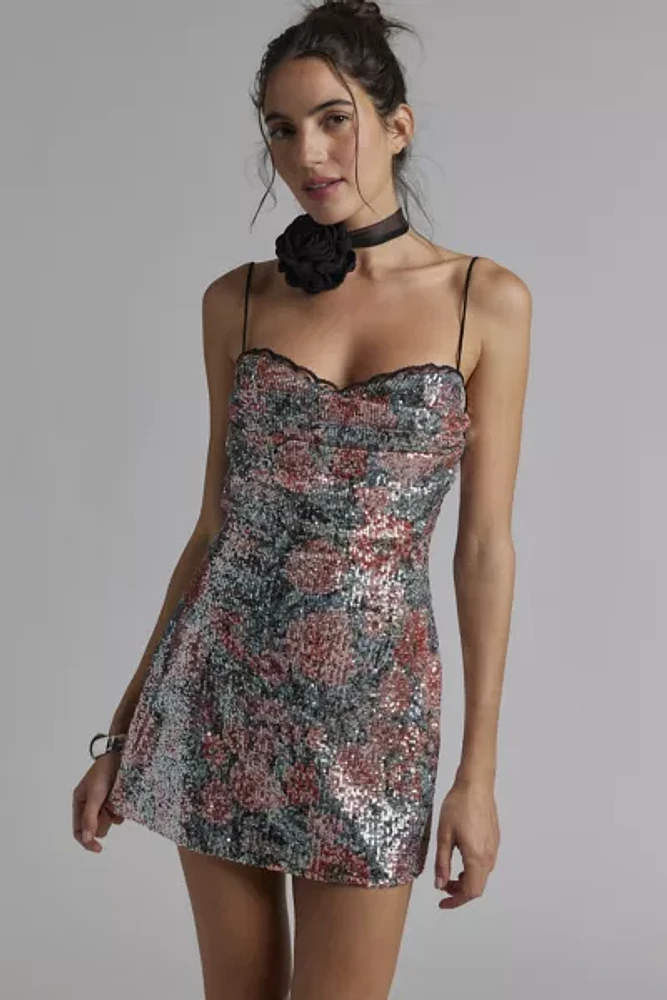 For Love & Lemons Ladonna Sequin Mini Dress