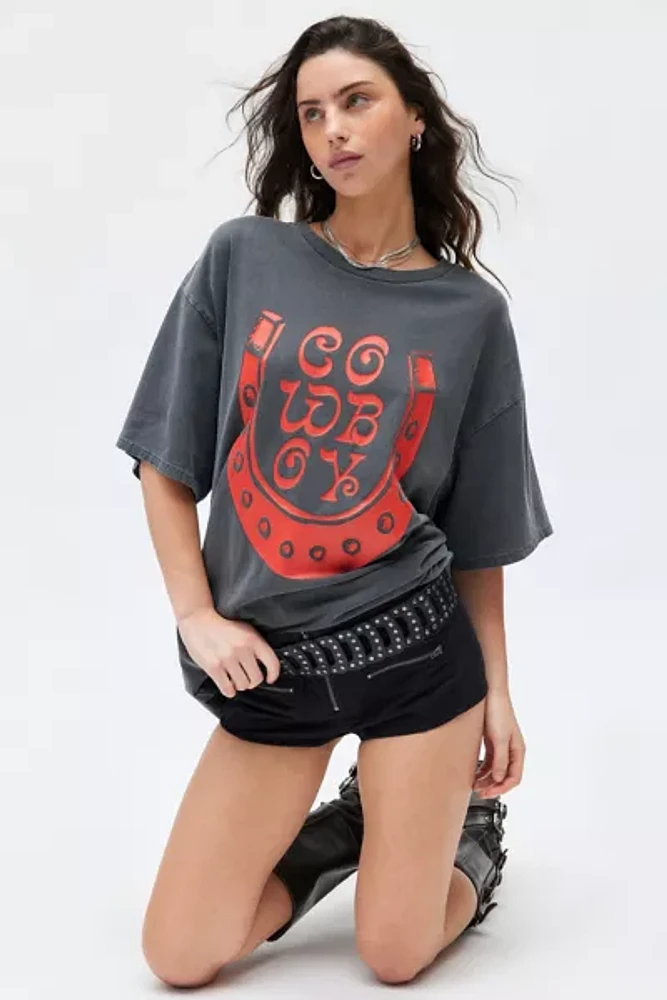 Cowboy Horseshoe Graphic T-Shirt Dress