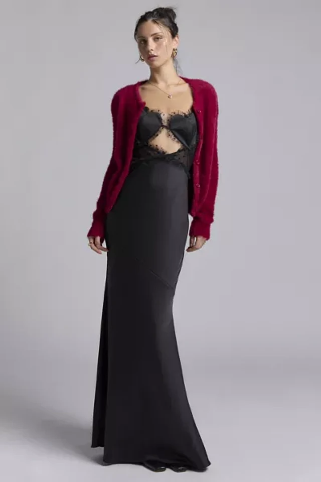 chinese dress ladies For Love and Lemons Glitter Slip Mini in Red – TrenLend
