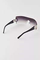 True Religion Rimless Shield Sunglasses