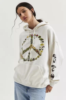 Mushroom Peace Graphic Hoodie Sweatshirt