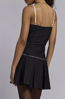 Daisy Street Pinstripe Drop Waist Mini Dress