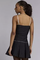 Daisy Street Pinstripe Drop Waist Mini Dress