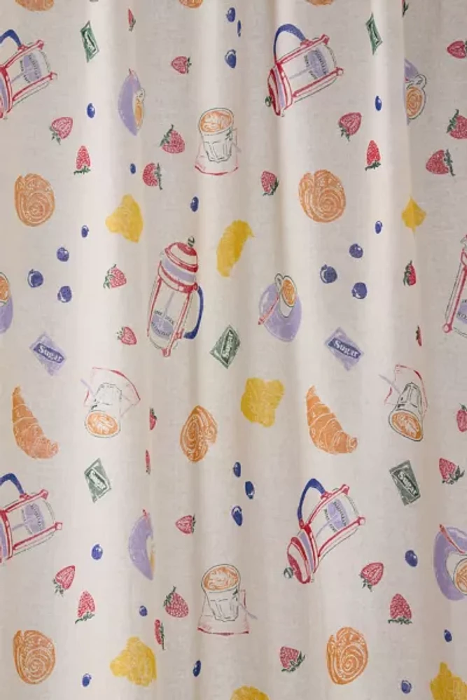 Breakfast Treats Patterned Shower Curtain