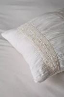 Eliza Crochet Trim Throw Pillow