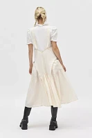 BDG Garner Gathered Cotton Twill Midi Skirtall