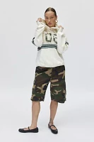 BDG Bobbie Varsity Graphic Spliced Lace Hoodie Sweatshirt