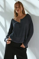 Out From Under Slouchy Waffle Knit Long Sleeve Tee