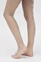 Bow Seamed Fishnet Tights