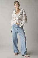 For Love + Lemons Holiday Lace Long Sleeve Blouse