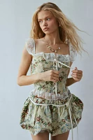 For Love & Lemons Baroque Jacquard Corset Top