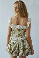 For Love & Lemons Baroque Jacquard Corset Top