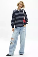 BDG Alexander Oversized Long Sleeve Rugby Shirt