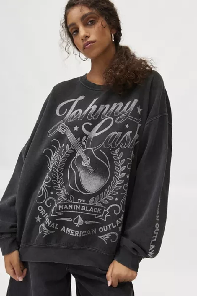 Johnny Cash Graphic Pullover Sweatshirt