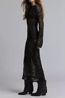 The Ragged Priest Jinx Sheer Ladder Knit Maxi Dress