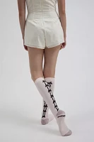 Doublesoul Mina Bow Ultra-High Sock