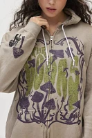 The Doors Mushroom Graphic Zip-Up Hoodie Sweatshirt