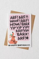 Dog Bark Birthday Card