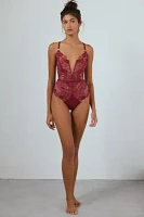 Thistle + Spire Eye Candy Kiss Embroidered Bodysuit