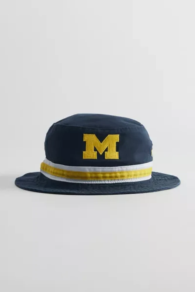 '47 Brand NCAA University Of Michigan Striped Bucket Hat