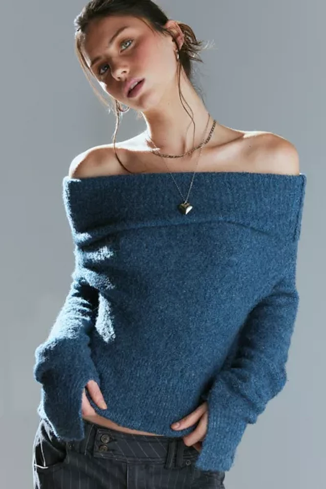 Kimchi Blue Isabel Cozy Off-The-Shoulder Sweater