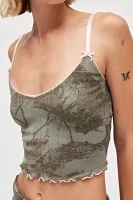 Out From Under Camo Printed Pointelle Cami & Micro Short Set