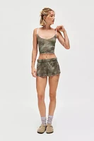 Out From Under Camo Printed Pointelle Cami & Micro Short Set