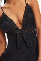 Out From Under Bijoux Satin Lace Trim Romper