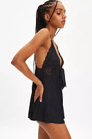 Out From Under Bijoux Satin Lace Trim Romper