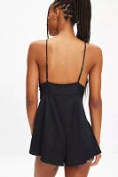 Out From Under Bijoux Satin Lace Trim Romper